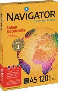 A5 Biroja papīrs Navigator Colour Documents, 120 g/m², 250 lapas