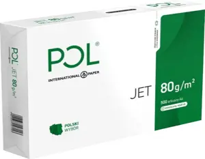 A4 Biroja papīrs INTERNATIONAL PAPER POL Jet, 80 g/m², 500 lapas